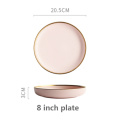 Pink 8-inch plate