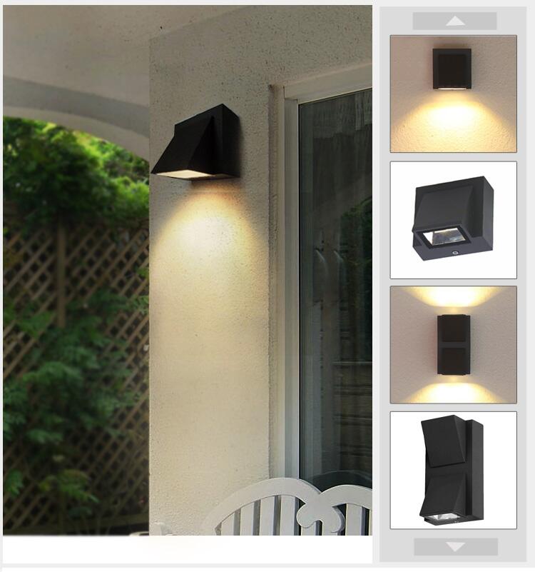 LED Wall Lamp IP65 Outdoor Waterproof Garden Porch Lighting Lamp 5W 10W Modern Simple Aluminum Indoor Wall Light