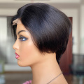 Pixie Cut Wig 4x4 Bob Lace Closure Wig Brazilian Straight Human Hair Wigs 130% Density Remy Short Human Hair Wigs Yepei Hair