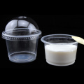 120/150/250ml Disposable Salad Cup Transparent Plastic Dessert Bowl Container with Lid for Bar Cafe Home (Dome Lid with Hole)