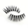 HBZGTLAD 3pairs Invisible Band Transparent 3D Mink Fur Lashes Natural Long Wispy False Eyelashes +tweezers