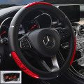 KKYSYELVA PU Leather Steering Wheel Covers for Car Bus Truck 36 38 40 42 45 47 50cm Diameter Auto Steering-wheel cover