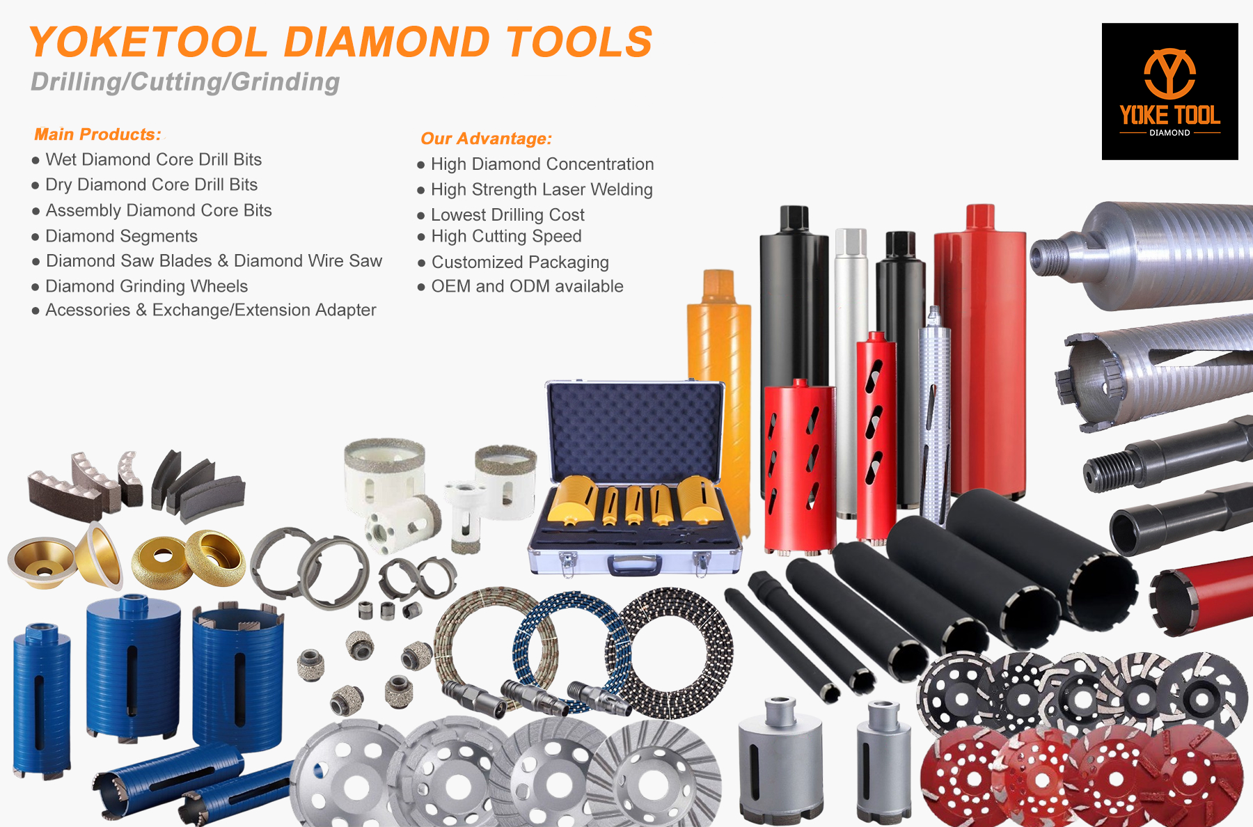 YokeTool Diamond Core Drill Bits Construction Diamond Tools