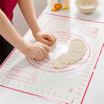 Nonstick Food Grade Slicone Knead Dough Rolling Mat Dual Scales Measurement Baking Pad Kitchen Accessory