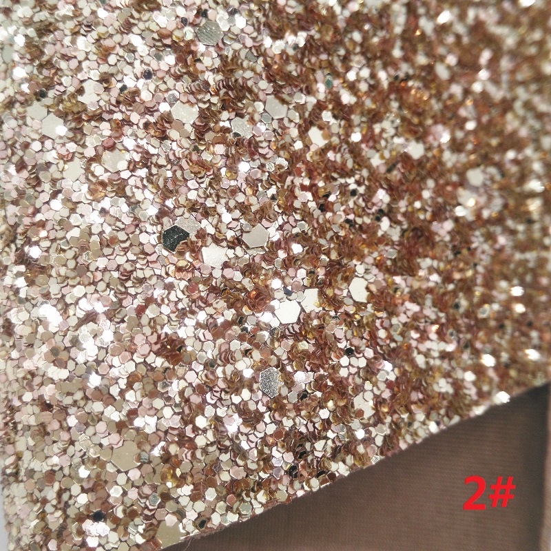 GOLD Glitter Fabric, Snake Faux Leather Fabric, Synthetic Leather Sheets For Bows A4 8"x11" Twinkling Ming XM234