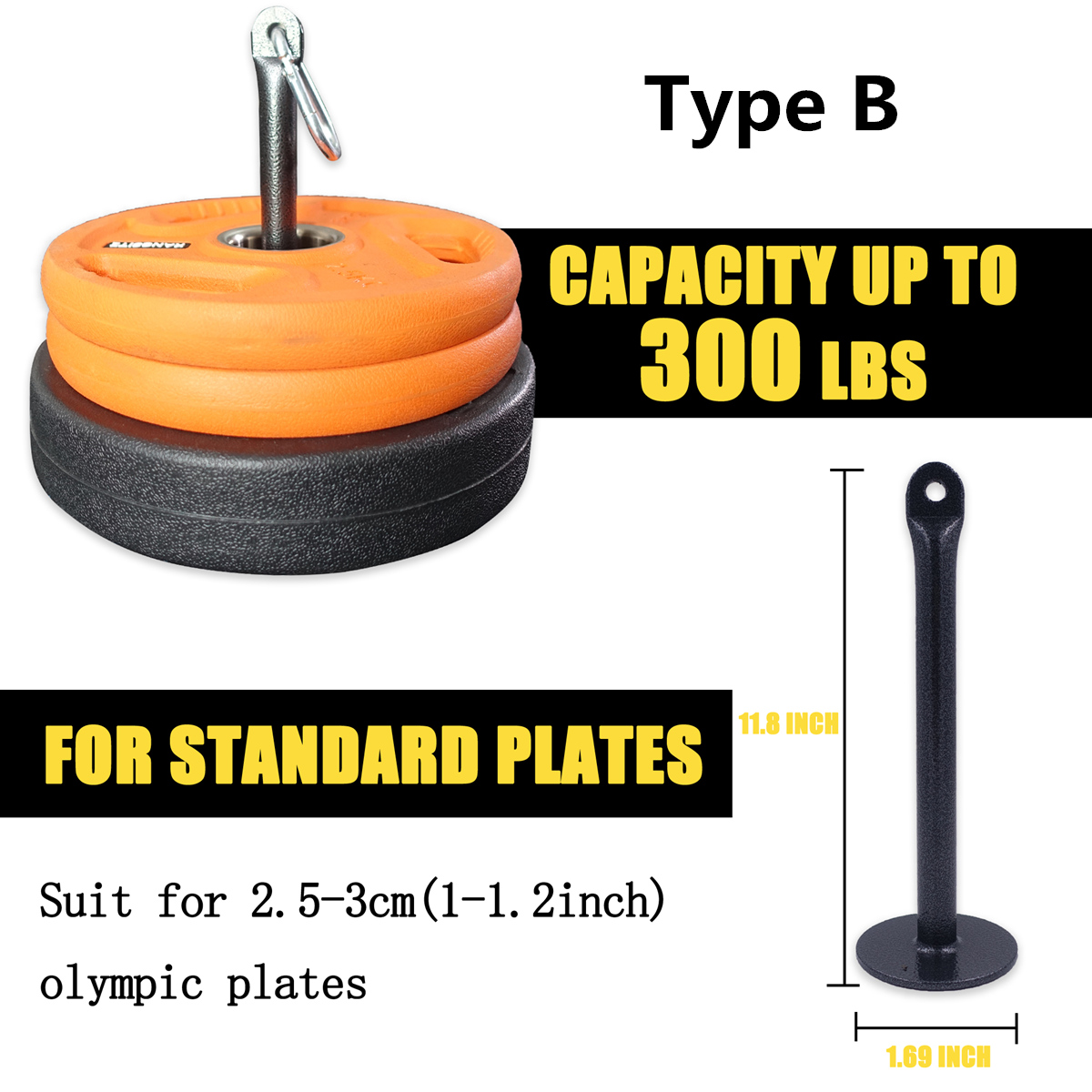 Fitness Loading Pin Gym Pulley Cable System Attachment Dumbbell Rack For Home Workout Strength Training Weight Lifting Exercises