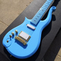 light blue guitar