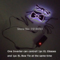 Hot sales EL Product EL Wire Glasses + EL Bow Tie Glow Party Supplies LED Light up Decoration DJ Night Club Costume Decorations