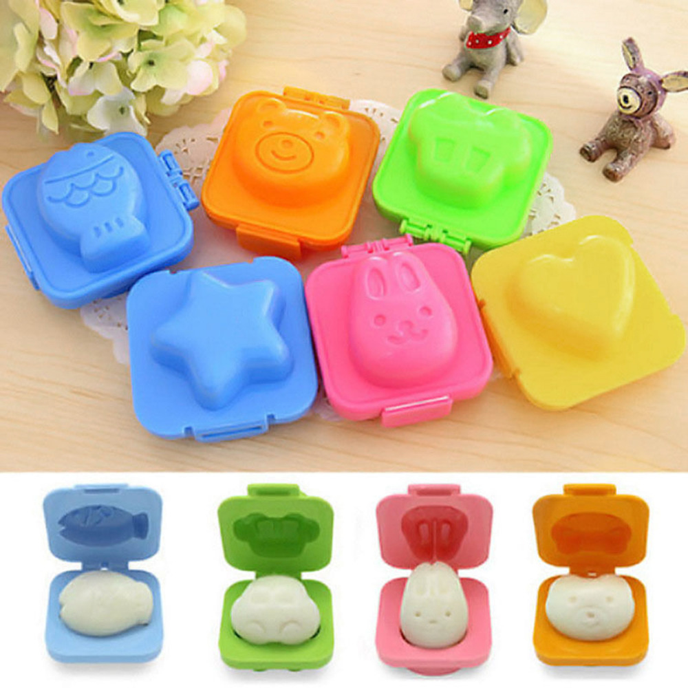 6 Pcs Boiled Egg Sushi Rice Mold Mould Bento Maker Sandwich Cutter Moon Cake Decorating Decoration Kitchen Tools Hot New