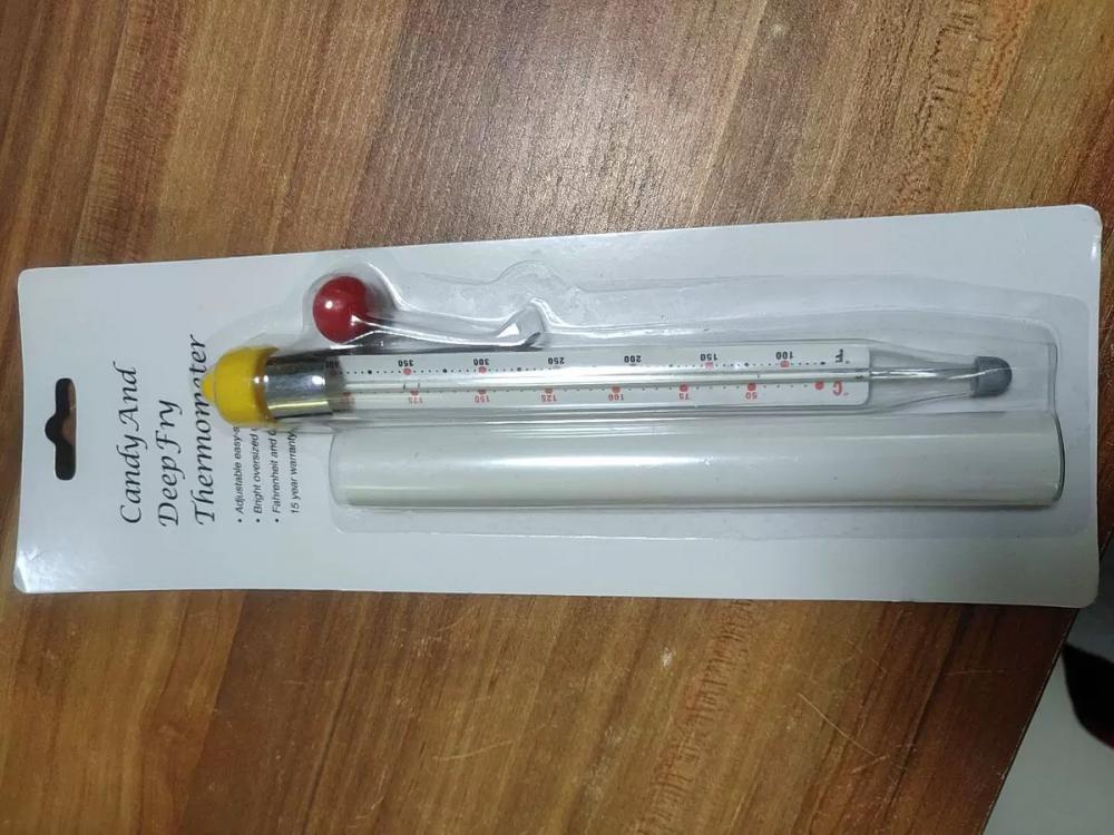 Glass Candy Instant Read Deep Fry Thermometer with Clip