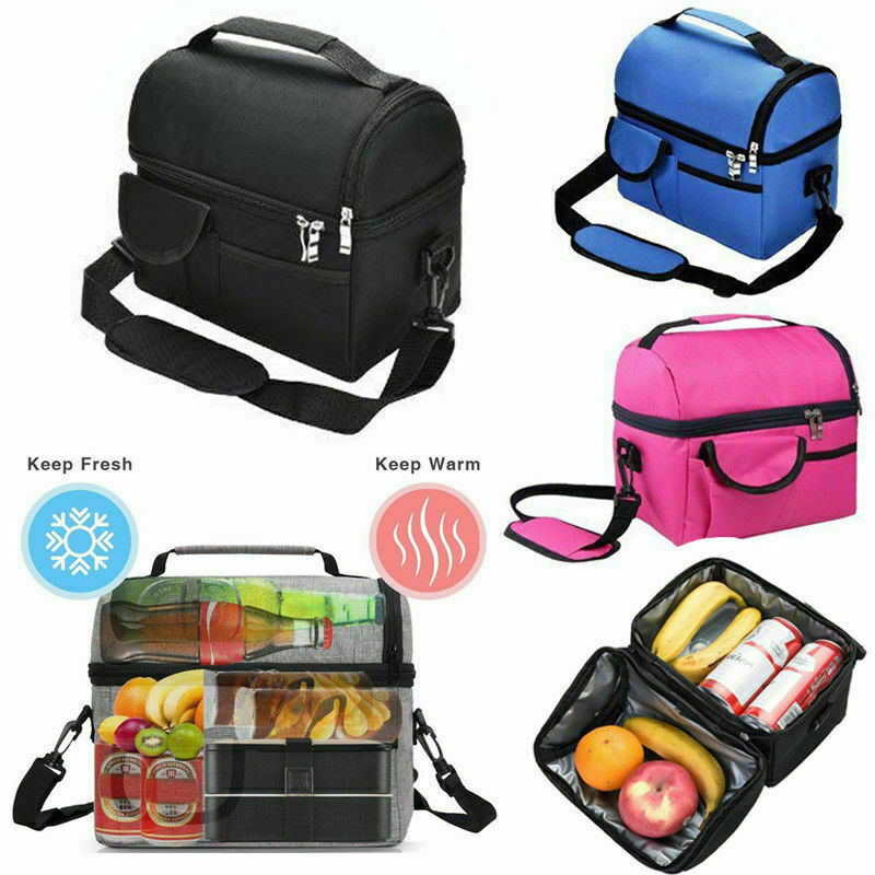 Insulated Lunch Box Tote Bag Travel Men Women Adult Hot Cold Food Thermal Cooler 8L