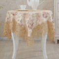 Luxury embroidery Lace gold Round Tablecloth Wedding tea Table Cloth Cover flower TV covers sofa towel refrigerator HM168