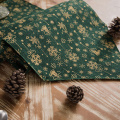 Christmas Table Runner Green Table Mats Cotton Linen Christmas Jacquard Table Decoration For Festival Event Home Decoratio