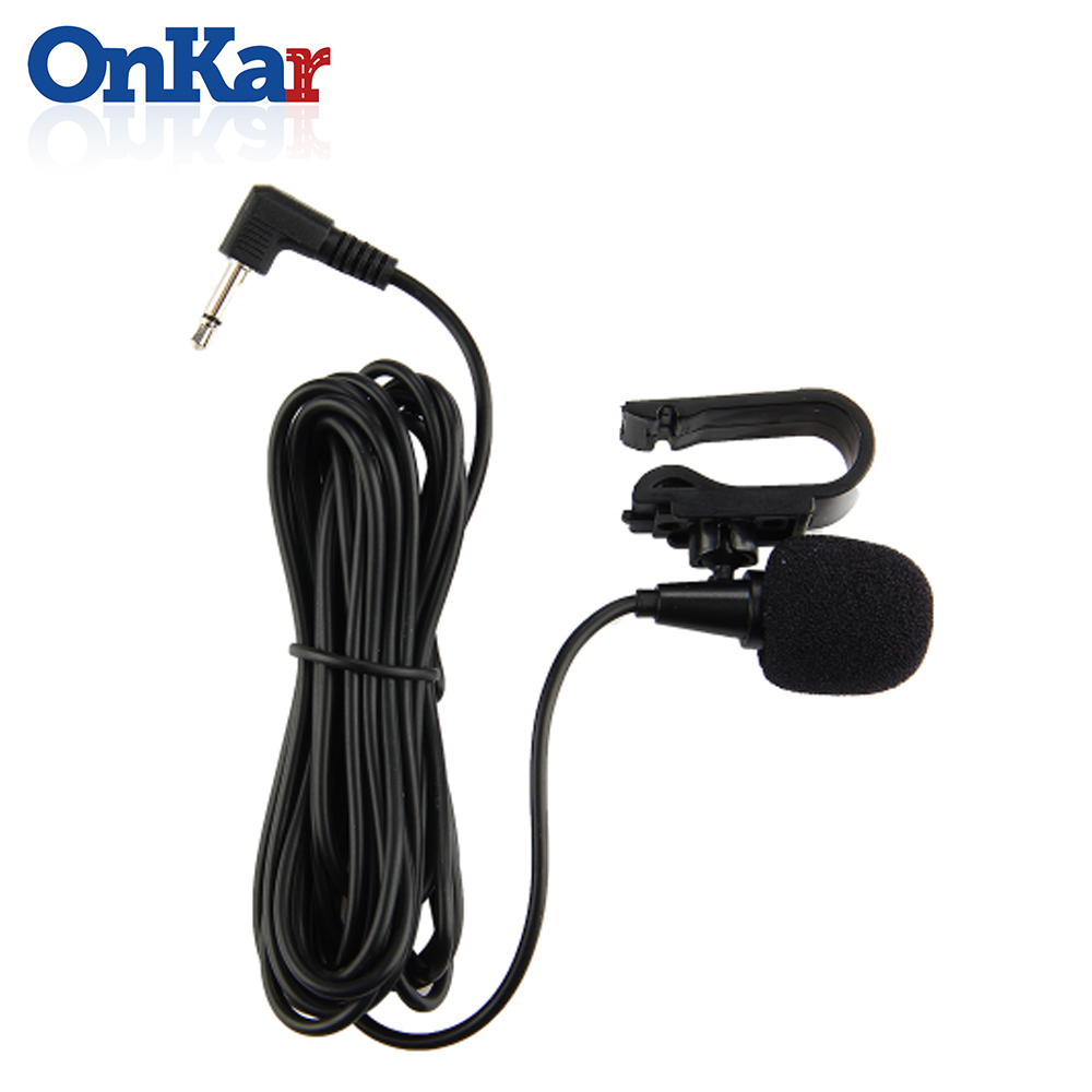 Clip-on Microphone Condenser for Car Automobile Conference Call Speaker 3M Wire Lavalier Lapel Microphone 3.5mm Universal