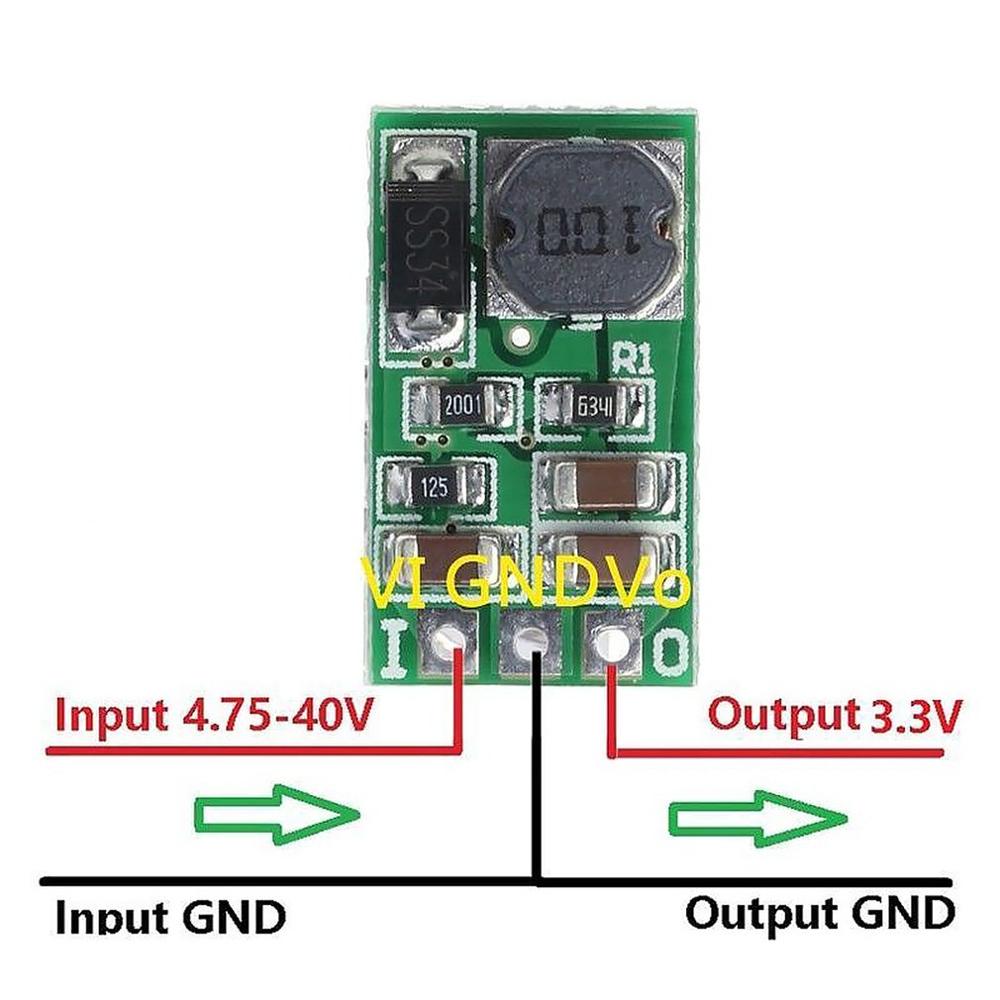 DD4012SA 1A Mini DC-DC Buck Step Down Converter Power Supply Module Board 5-40V to 3V 3.3V 3.7V 5V 6V 7.5V 9V 12V Not Welding