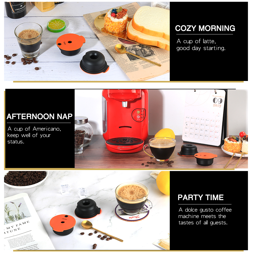 ICafilas Refillable Coffee Capsules Compatible With BO-SCH Machine Tassim o Reusable Coffee Pod Crema Maker Eco-Friendly