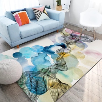 Modern Nordic Living Room Big Rug Abstract water color art 3D Printing Carpets For Living room bedroom Area Rugs Custom Home Mat