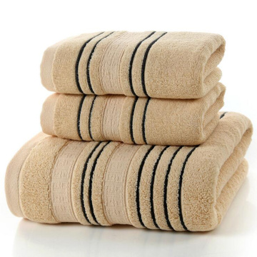 Simple Brown Cotton Absorbent Face Bath Towel Solid Color Jacquard Sheared Thick Towels 140x70cm Home Hotel Bathroom Towel