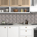 10pcs/set Marble Waterjet Parquet Hard Tiles Ceramics Wall Sticker Kitchen Drawe Home Decor Art Mural Peel & Stick Wall Decals