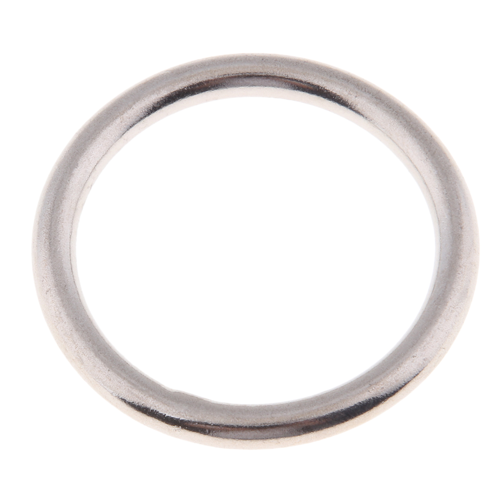 Marine Polished Seamless Welded 316 Stainless Steel Round O Rings Multiple Sizes for Kayak Canoe Boat Dinghy Yacht