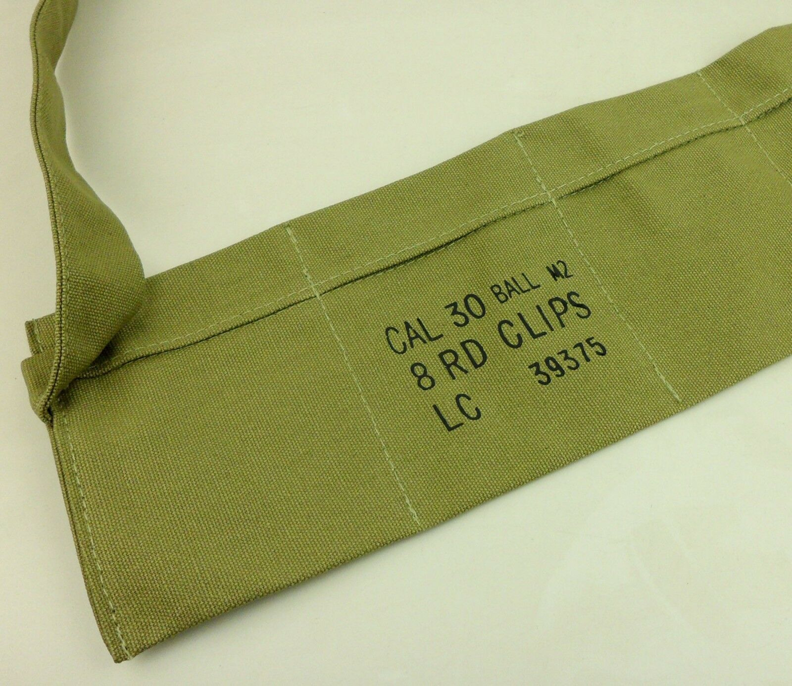 tomwang2012. WWII WW2 US M1 Garand Bandoleer Cotton AMMO POUCH CAL 30 BALL M2 8 RD CLIPS -MILITARY WAR REENACTMENTS
