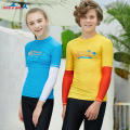 DIVE&SAIL Juvenile Elastic Quick dry Swimsuit Surf Sunscreen UV Protection Teenagers Rash Guard Diving Suit Tight Beach T-Shirt