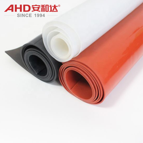 White Silicone sheet roll black red