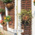 NEW 589 Balcony flower stand hanging solid wood wall hanging flower shelf outdoor flower pot hanger anticorrosive wood wall hang