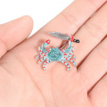 Cartoon Punk Animal Real Crab Dagger Fun Enamel Brooch Custom Jewellery Alloy Badge Clothes Bag Pin Accessories Gift For Friend