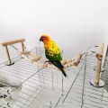 Wooden Bird Perches Stand Toys Parrot Swing Climbing Ladder Parakeet Cockatiel Lovebirds Finches Play Playground O13 20 Dropship