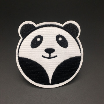 Cute Panda Clothing Patch Size:6.5x6.6cm Cartoon Fabric Stickers For Clothes Stripes Embroidered Ironing Patches On Kids T-shirt