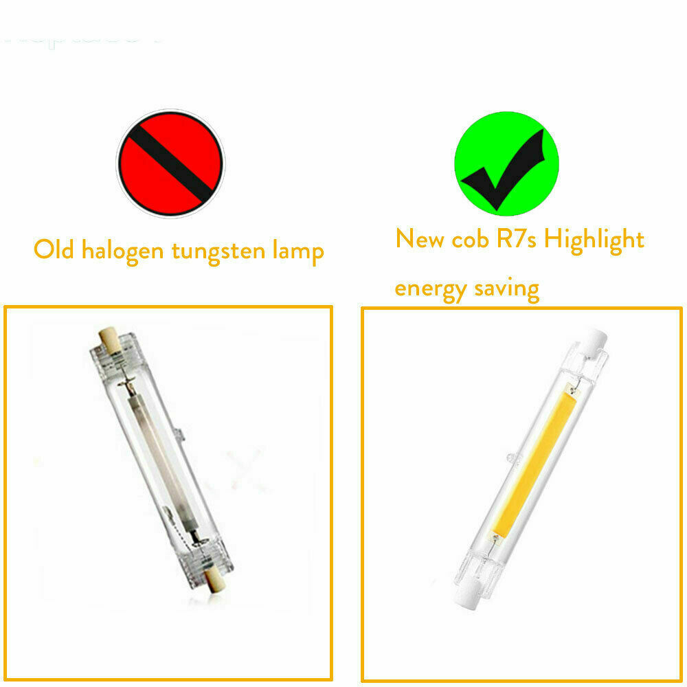 15W 20W 30W 40W 50W R7S LED Glass Tube COB lamp 78MM 118MM R7S Corn bulb J78 J118 Replace Halogen Lighting AC 220V-240V Lampadas
