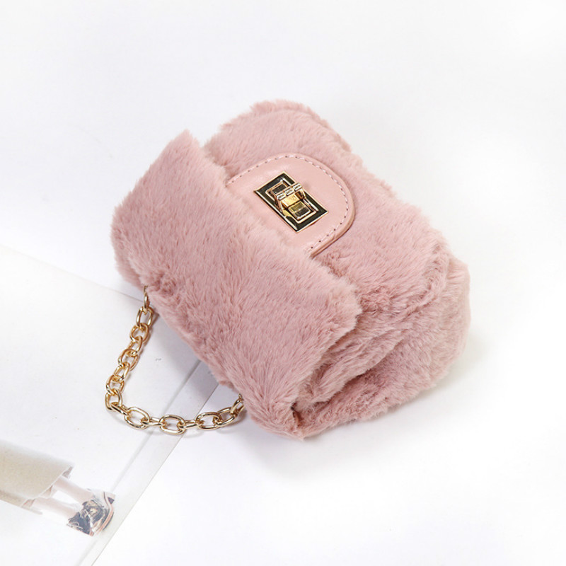 Faux Fur Crossbody Bags for Women 2020 Autumn Winter Girls Small Coin Wallet Pouch Kids Plush Party Purse Girl Purses Gift