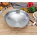 Thick Stainless Steel Paella Pan Spanish Seafood Soup Stock Pot Non-stick Frying Pan Crayfish Seafood Cooking Pan Kitchen Tool