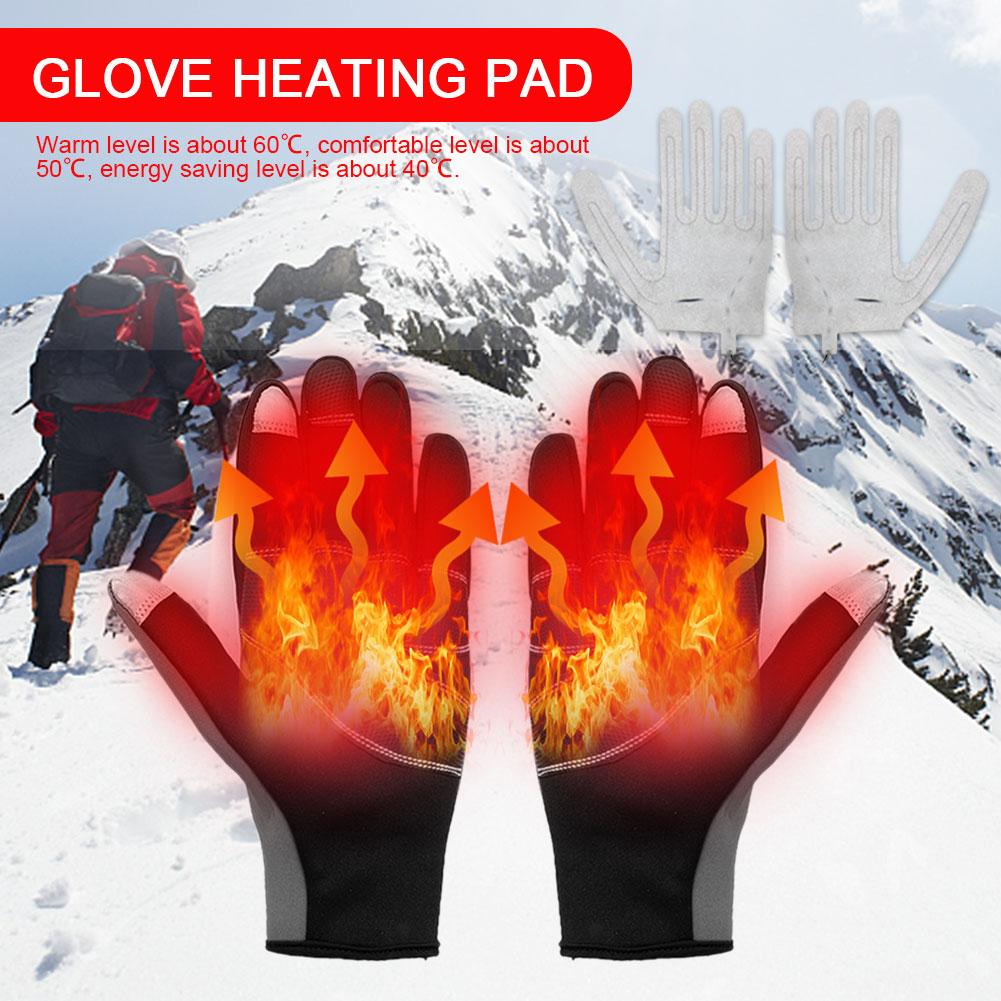 1PCS Glove Heating Pad Portable DC Heating Heater Washable Durable Electric Sheet Thermal Mitts for cycling camping fishing