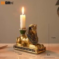 Vintage Candlestick Ancient Egypt Idol Candle Holder Anubis God Cat God Sphinx church Candle Holders Home Decoration Tealight