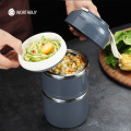WORTHBUY Cute Japanese Thermal Lunch Box Leak-Proof Stainless Steel Bento Box For Kids Portable Picnic School Food Container Box
