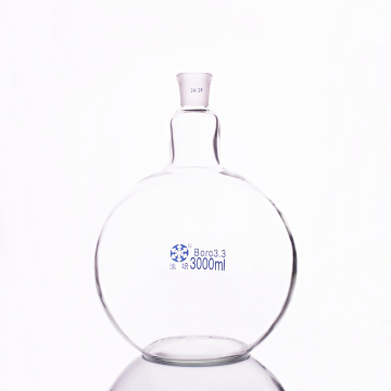 Single standard mouth flat-bottomed flask,Capacity 3000ml and joint24/29,Single neck round flask