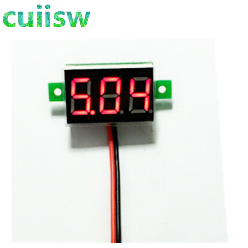 DC 2.5V-30V Digital Voltmeter Voltage Tester Meter LED Screen Electronic Parts Accessories Digital Voltmeter 0.36 Inch