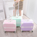 TRAVEL TALE 18" cabin travel suitcase retro carry on small rolling luggage trolley travel bags for girl