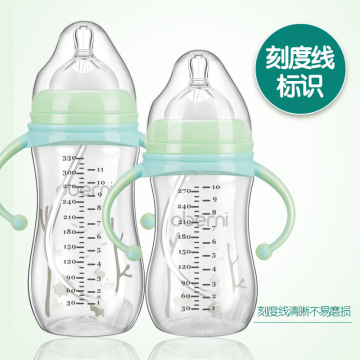 Anti-Slip BPA Free Newborn Baby Bottle Infant Nursing Milk Fruit Juice Water Feeding Wide Mouth Nipple Pacifier Drink PP Bottles