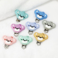 5pc/lot Silicone Bear Baby Pacifier Chain Clip Holder DIY Teething Holder Soothing Pacifier Accessories