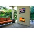Inno living fire 48 inch insert real flame bioethanol fireplace chimenea exterior