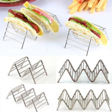 Waveform Stainless Steel Mexican Taco Holders Food Rack Pizza Tool Restaurant Food Show Kitchen Tools Dropshipping