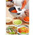 Multifunctional Rotate Vegetable Cutter Peeler Vegetable Slicer With Drain Basket Kitchen Vegetable Fruit Shredder Grater Slicer