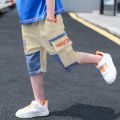 EACHIN Boys Shorts Kids Boys Shorts Summer Teenagers Boys Elastic Waist Cargo Shorts Khaki Army Green Color Child Short Pants