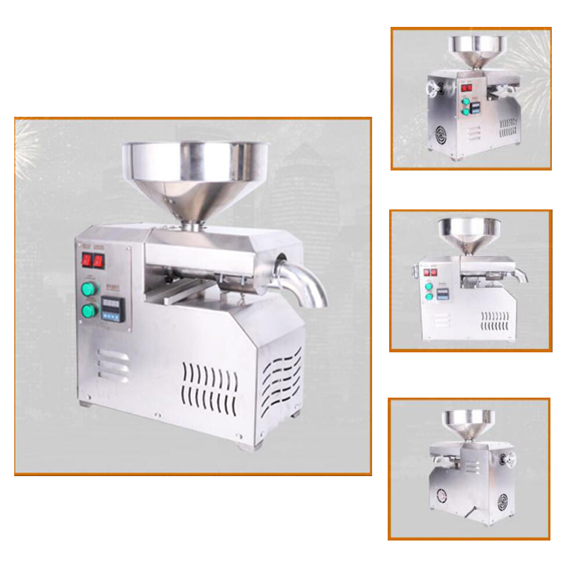 Commercial Oil Presser Stainless Steel Double-pressed Peanut Rapeseed Multi-function Residue Machine Oil Presser 20KG/H YG-20