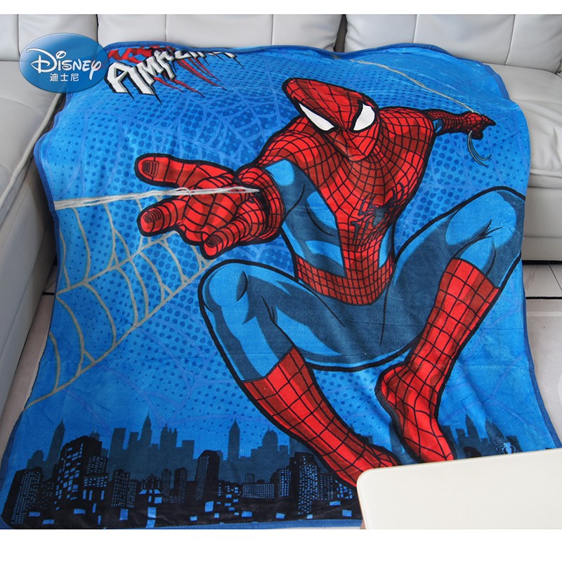 Super Soft Warm Disney Spiderman Coral Fleece Blanket Throw Bedspread for Boys Sleeping Covers 120x150cm Christmas Gift