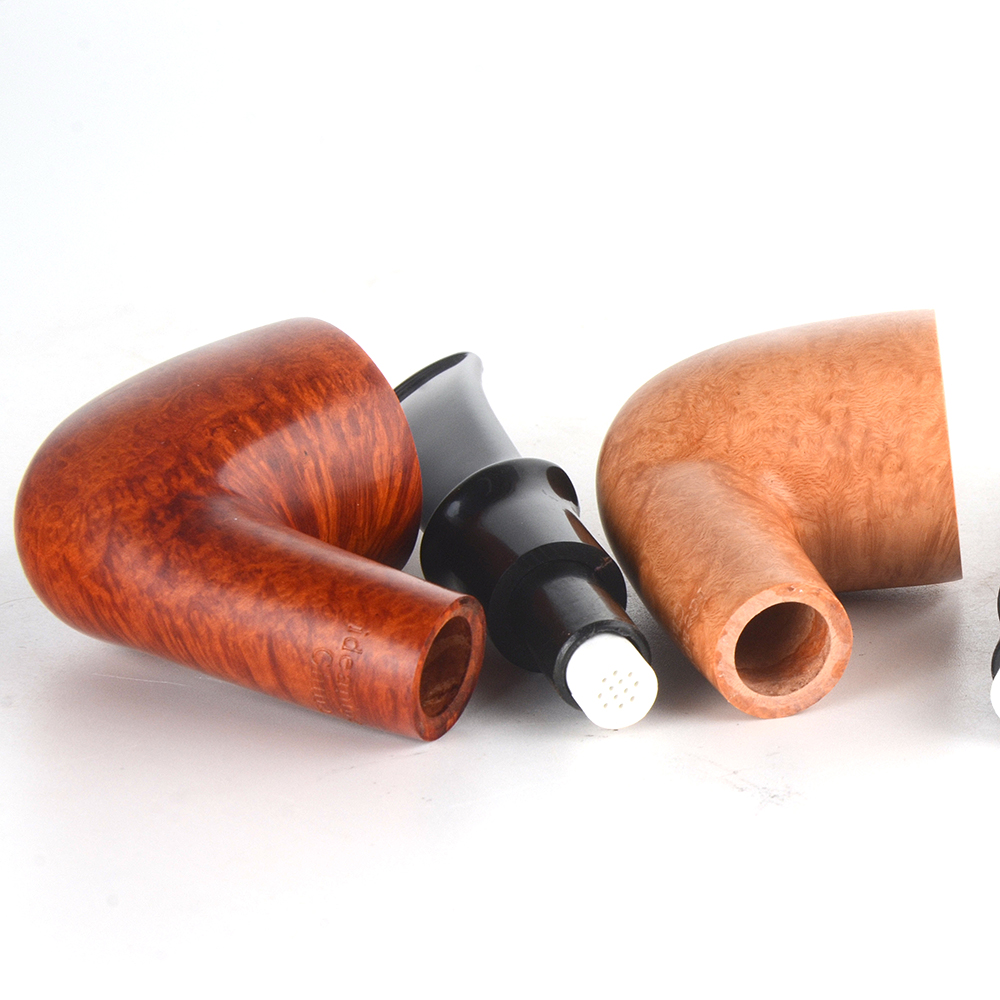 tobacco smoking Briar pipe smooth finished 9mm filter small bent pipe shape #L220 special offer free shipping