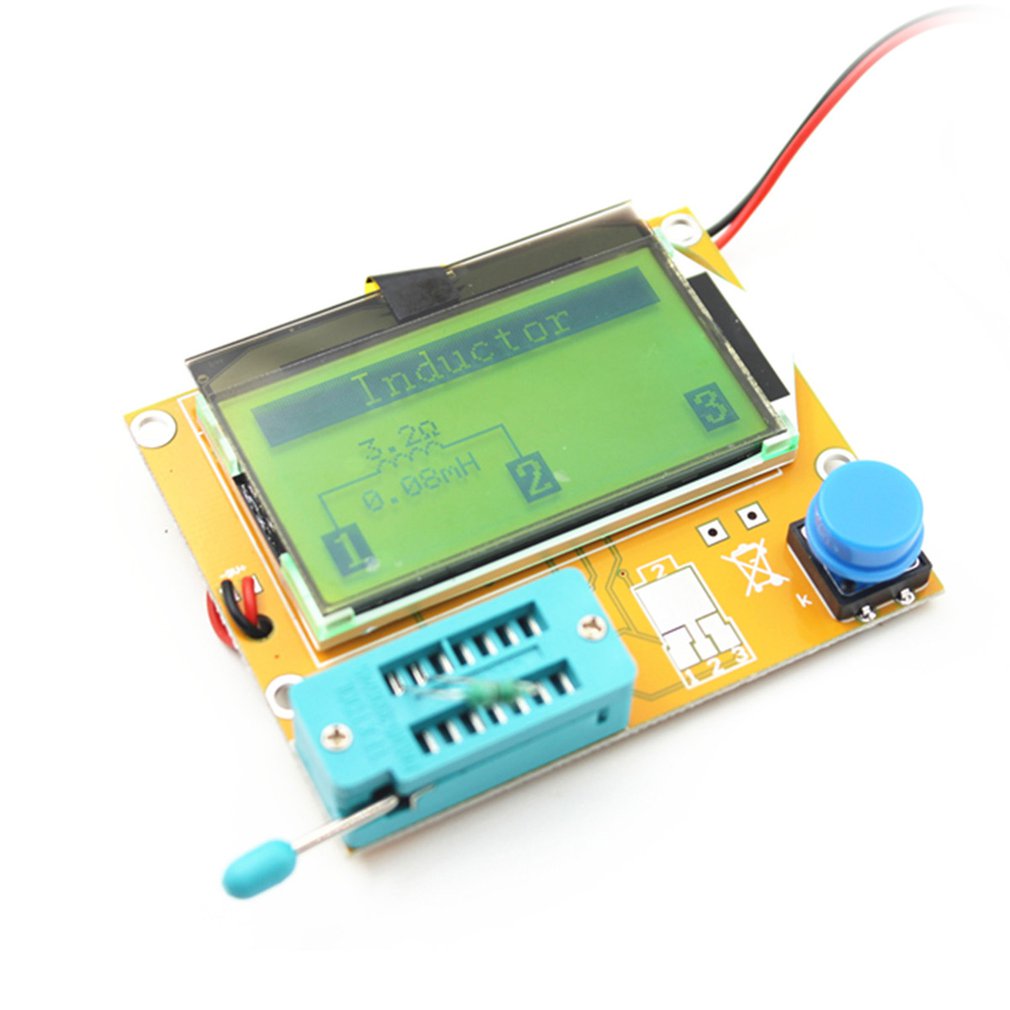 V2.68 ESR-T4 Mega328 Digital Transistor Tester Diode Triode Capacitance ESR Meter MOS/PNP/NPN LCR 12864 LCD screen Dropship